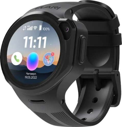 Смарт-часы ELARI 4GR M,  1.3",  черный/черный [kp-4gr-m-blk]